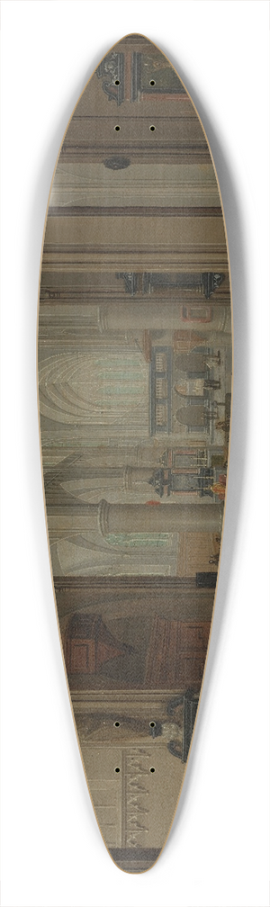 Pieter Neeffs the Elder - Interior of an Imaginary Gothic Church, Looking East 39.3 inch art pintail longboard deck