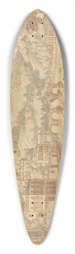 Pieter Stevens - River View 39.3 inch art pintail longboard deck