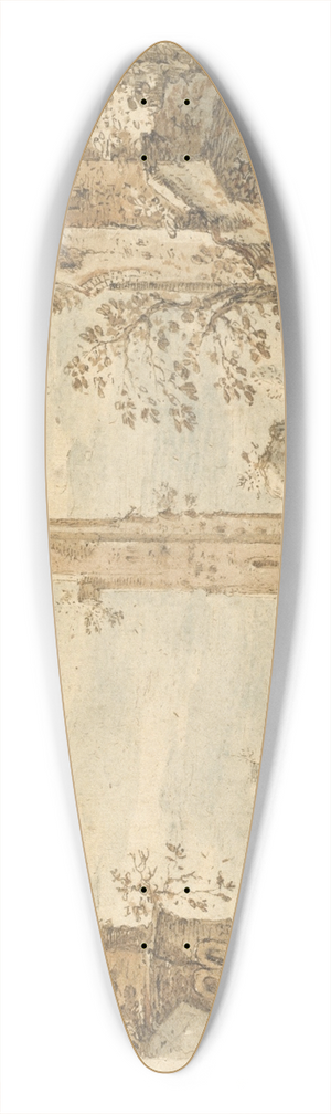 Pieter Stevens - Travellers among Roman Ruins 39.3 inch art pintail longboard deck