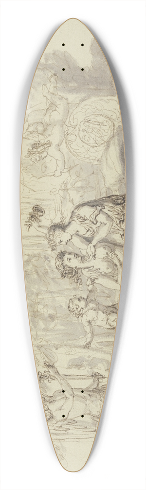 Pieter Tanj - Liebespaar mit Genius und Putten 39.3 inch art pintail longboard deck