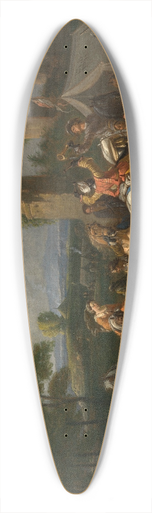 Pieter van Bloemen - Horsemans Scene 39.3 inch art pintail longboard deck