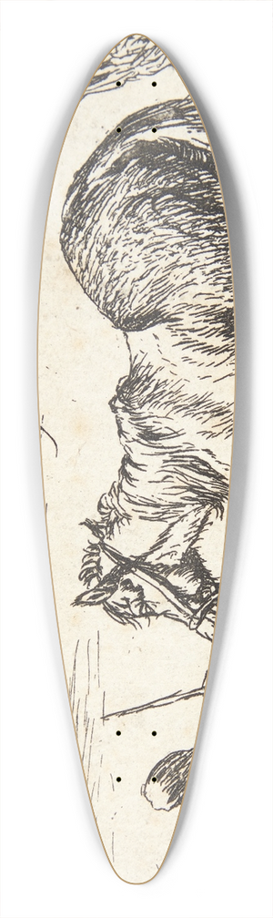 Pieter van Laer - Bonde, trkkende en hest 39.3 inch art pintail longboard deck