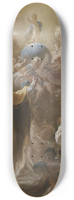 Corrado Giaquinto - The Infant Christ In Glory With Saints Dominic Andnicholas 8.25 inch art skate deck