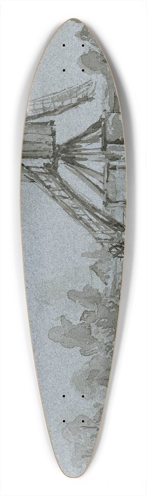 Pieter van Loon - Een standerdmolen 39.3 inch art pintail longboard deck