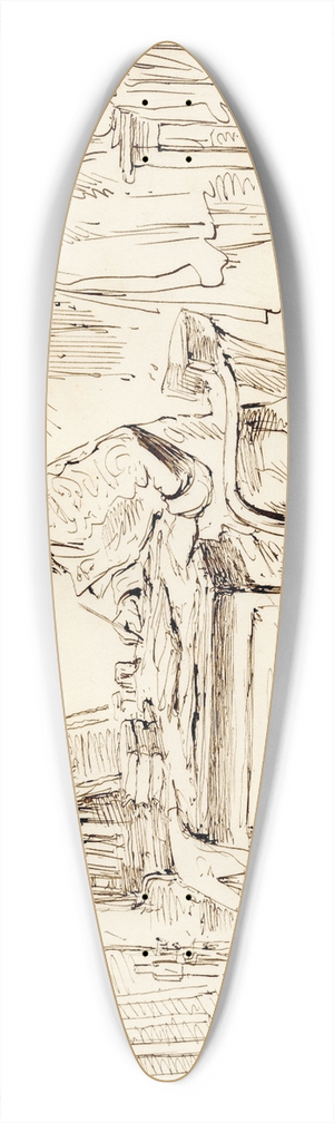 Pieter van Loon - Karik., student voor het examen 39.3 inch art pintail longboard deck