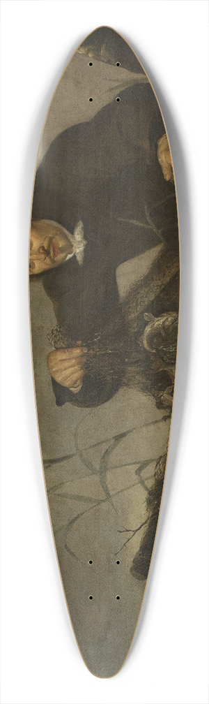 Pieter van Noort - Fisherman with fish in the net 39.3 inch art pintail longboard deck