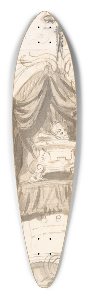 Pieter Verbruggen the Younger - Design for a sepulchral monument in the form of a pulpit 39.3 inch art pintail longboard deck