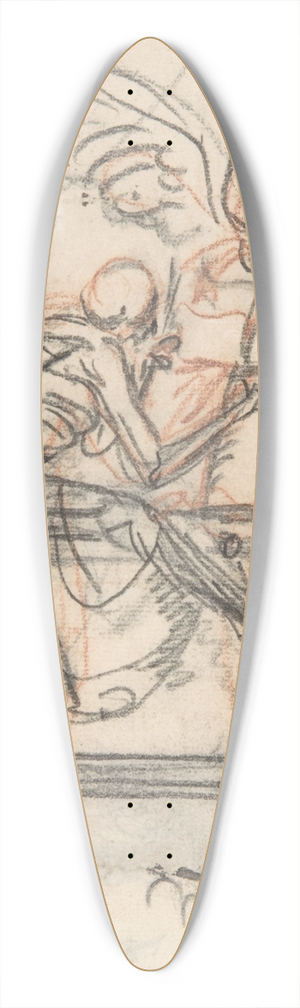 Pieter Verbruggen the Younger - Design for a sepulchral monument with an allegory of Time 39.3 inch art pintail longboard deck
