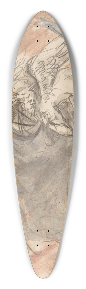 Pieter Verbruggen the Younger - Design for a sepulchral monument with an allegory of Time 39.3 inch art pintail longboard deck