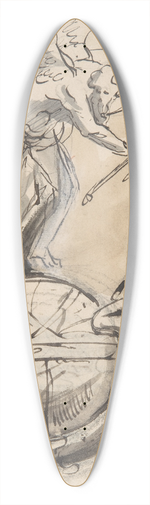 Pieter Verbruggen the Younger - Design for a sepulchral monument with an allegory of Time 39.3 inch art pintail longboard deck