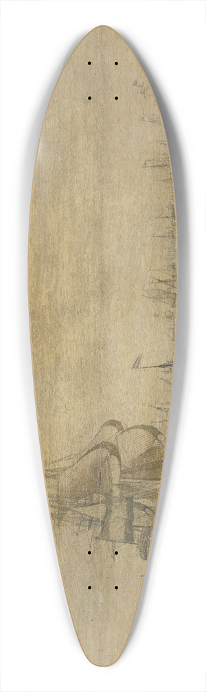 Pieter Vogelaer - The Dutch Herring Fleet 39.3 inch art pintail longboard deck
