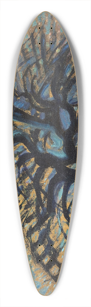 Piet Mondrian - Apple Tree, Pointillist Version 39.3 inch art pintail longboard deck
