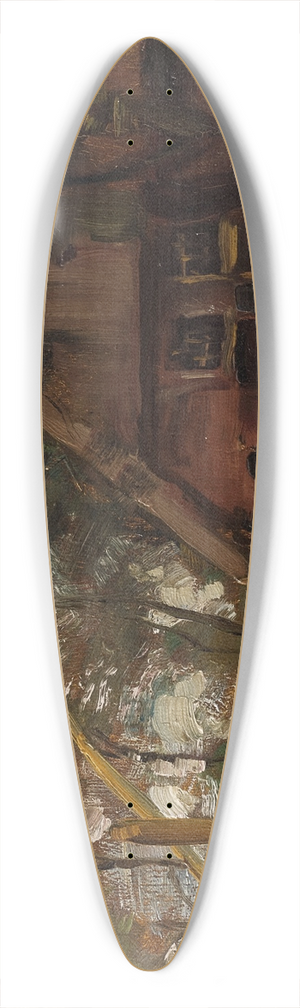 Piet Mondrian - Boerderijgevel 39.3 inch art pintail longboard deck