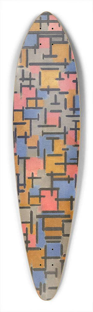 Piet Mondrian - Composizione 39.3 inch art pintail longboard deck