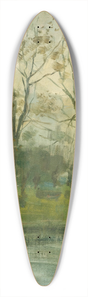 Piet Mondrian - Two Trees Silhouetted Behind A Water Course 39.3 inch art pintail longboard deck