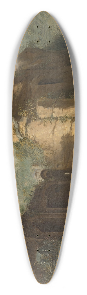 Pietro Antoniani - The Grotto of Pozzuoli, Naples 39.3 inch art pintail longboard deck