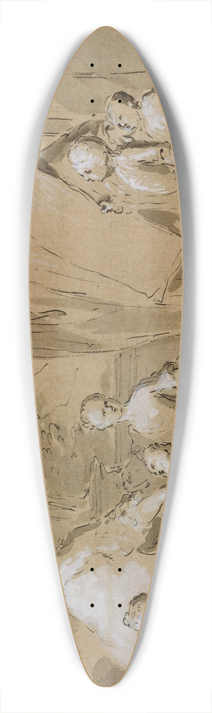 Pietro Antonio Novelli - A Venetian Family Portrait Group 39.3 inch art pintail longboard deck