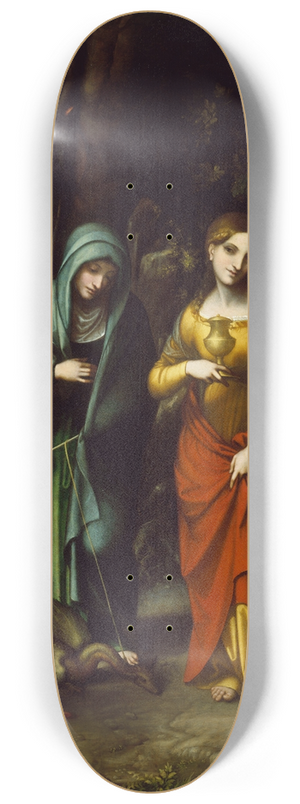 Correggio - Saints Peter, Martha, Mary Magdalen, and Leonard 8.25 inch art skate deck