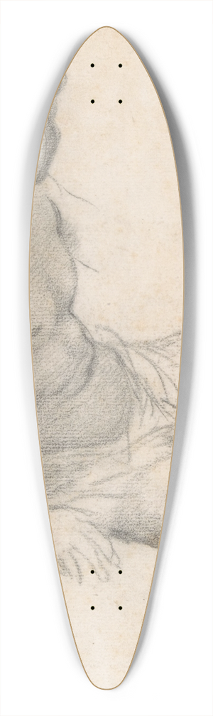 Pietro da Cortona - Study of a Seated Youth for the Age of Gold 39.3 inch art pintail longboard deck