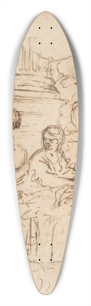 Pietro da Cortona - The Adoration of the Shepherds. 39.3 inch art pintail longboard deck