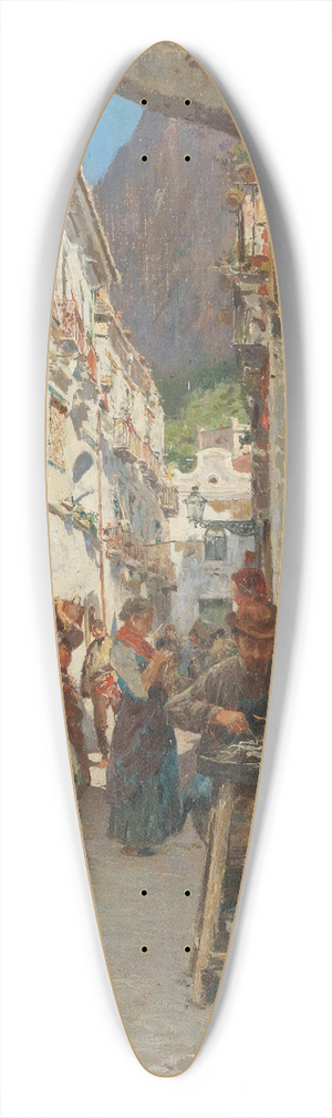 Pietro Scoppetta - Via con terrazze ad Amalfi 39.3 inch art pintail longboard deck