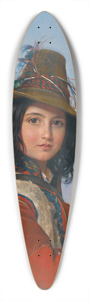 Pimen Nikitich Orloff - Portrait Of An Italian Shepherd Boy With A Flute 39.3 inch art pintail longboard deck