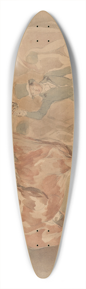 Piotr Michaowski - Horseman with a horse 39.3 inch art pintail longboard deck