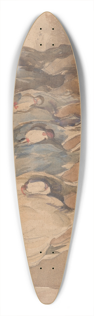Piotr Michaowski - Horses at the manger 39.3 inch art pintail longboard deck