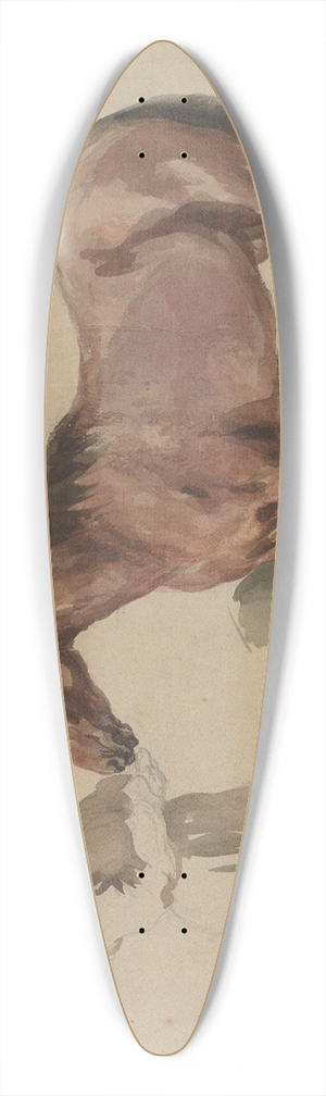 Piotr Michaowski - Stableman with a horse 39.3 inch art pintail longboard deck Piotr Michaowski - Stableman with a horse 39.3 inch art pintail longboard deck