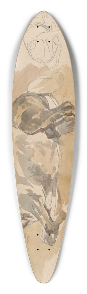 Piotr Michaowski - Studia i szkice lecego konia 39.3 inch art pintail longboard deck