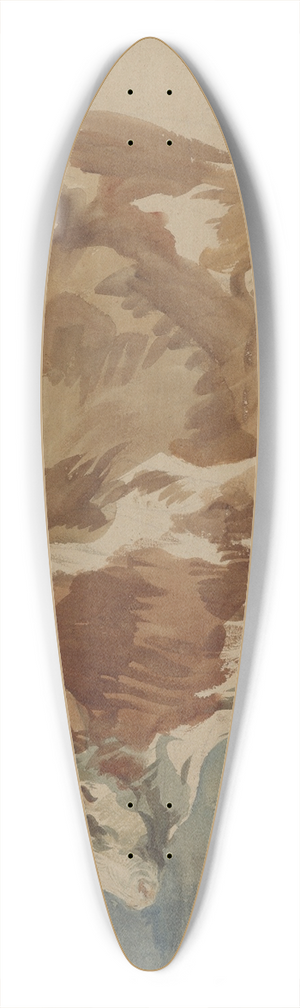 Piotr Michaowski - Study of a spotted ox 39.3 inch art pintail longboard deck
