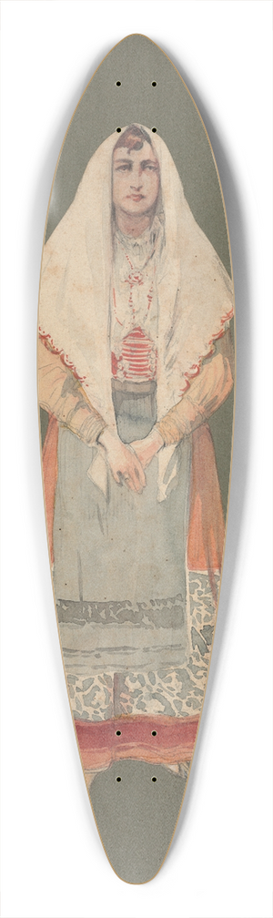 Pipein Gamba - Contadina 39.3 inch art pintail longboard deck