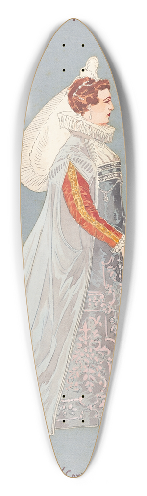Pipein Gamba - Dama (Corista) 39.3 inch art pintail longboard deck