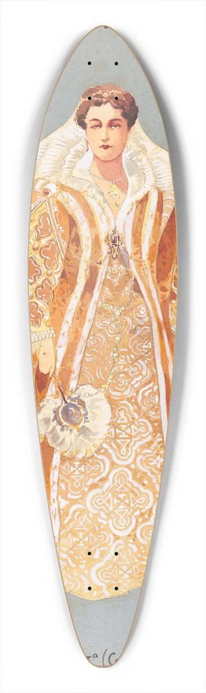 Pipein Gamba - Dama Ia (Comprimaria) 39.3 inch art pintail longboard deck