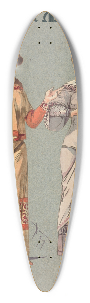 Pipein Gamba - Tessitrici 39.3 inch art pintail longboard deck