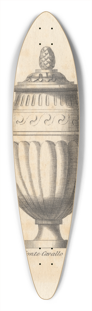 Placido Columbani - At the Monte Cavallo at Rome 39.3 inch art pintail longboard deck