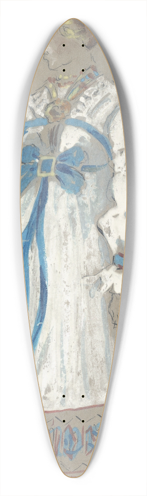 Plinio Codognato - Olga 39.3 inch art pintail longboard deck