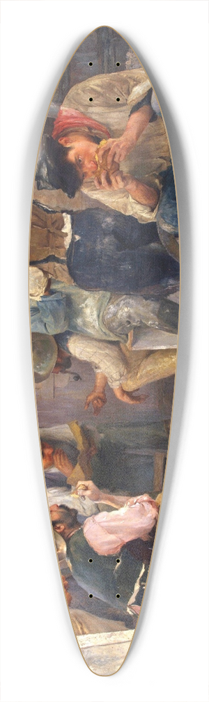 Po Collivadino - La hora del almuerzo 39.3 inch art pintail longboard deck