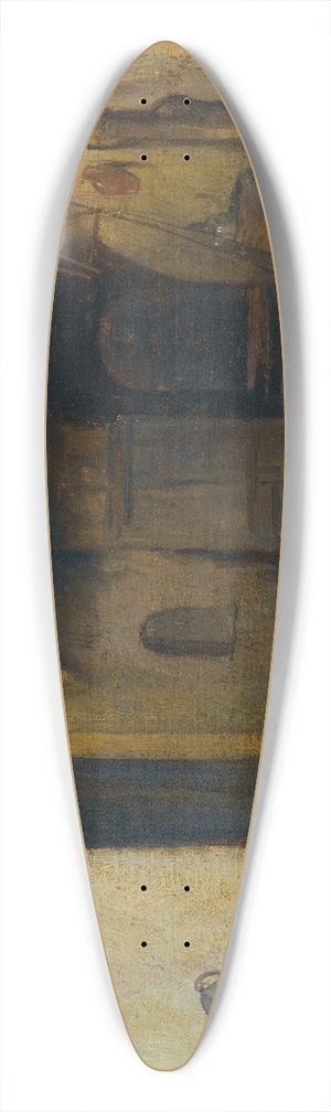 Polychronis Lembessis - A Courtyard 39.3 inch art pintail longboard deck
