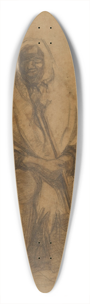 Prilidiano Pueyrredn - Dibujo 39.3 inch art pintail longboard deck Prilidiano Pueyrredn - Dibujo 39.3 inch art pintail longboard deck