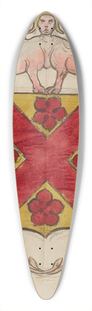Prosper Lafaye - Projet de dcor pour un vitrail  motif hraldique 39.3 inch art pintail longboard deck