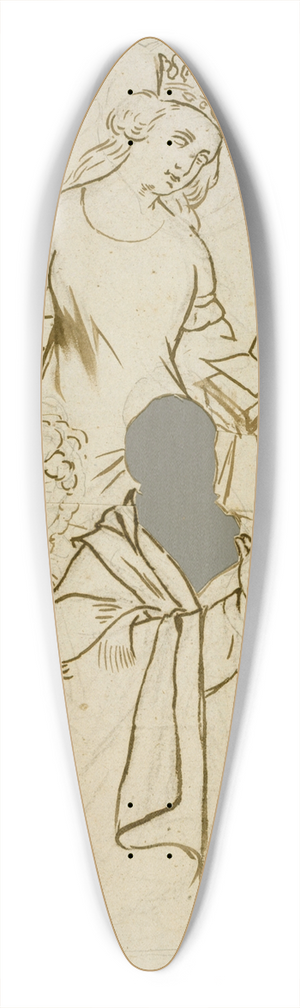Prosper Lafaye - Sainte Catherine dAlexandrie protgeant un couple en prire 39.3 inch art pintail longboard deck