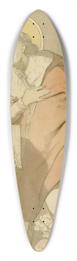 Prosper Lafaye - Saint Ecclsiastique en prire 39.3 inch art pintail longboard deck