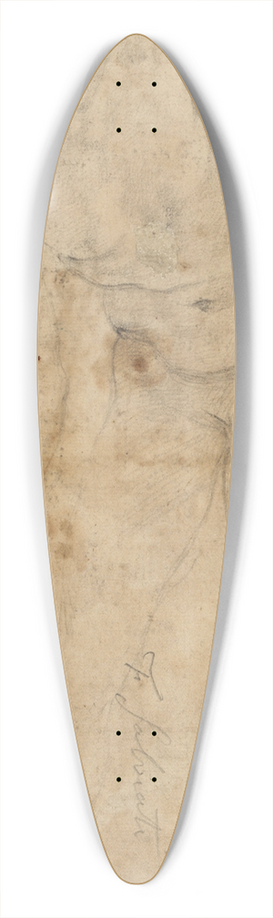 Prospero Fontana - Study of a nude male youth, and a small study of a putto 39.3 inch art pintail longboard deck