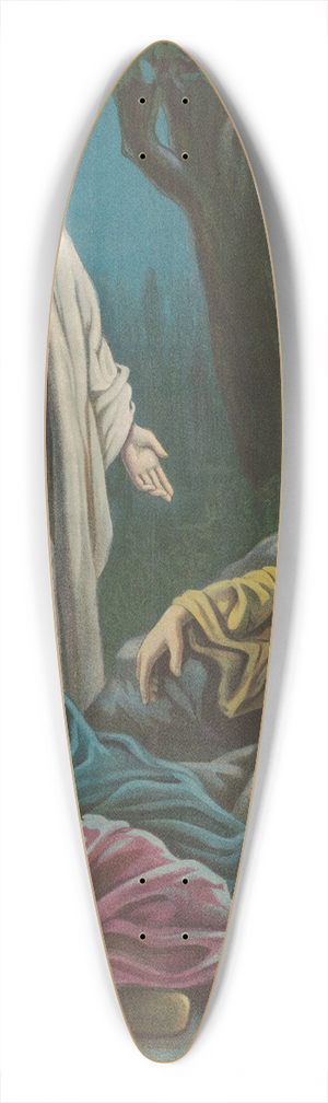 Providence Lith. Co - Jesus in Gethsemane 39.3 inch art pintail longboard deck