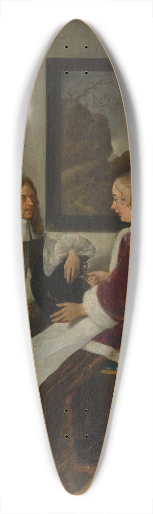 Quirijn Van Brekelenkam - Sentimental Conversation 39.3 inch art pintail longboard deck