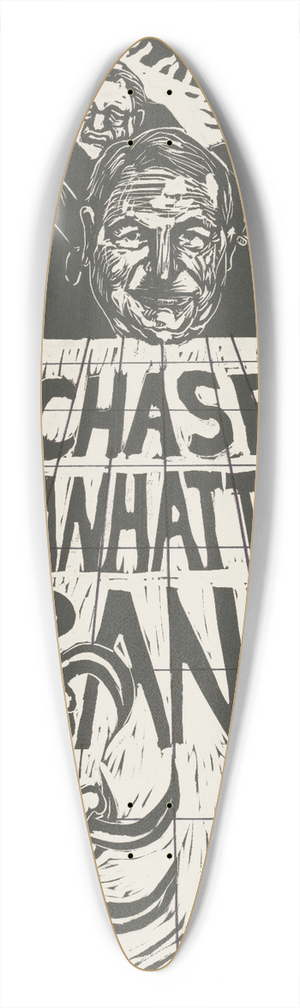 Rachael Romero - Chase Manhattan bank 39.3 inch art pintail longboard deck