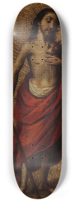 Cristbal De Villalpando - Portrait of Christ 8.25 inch art skate deck