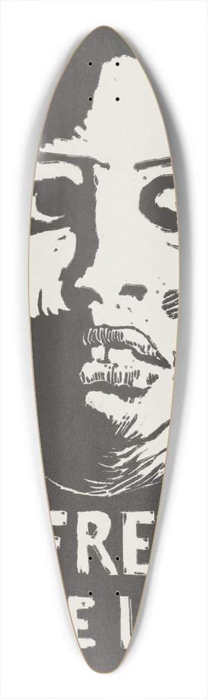 Rachael Romero - Free Joanne Little 39.3 inch art pintail longboard deck