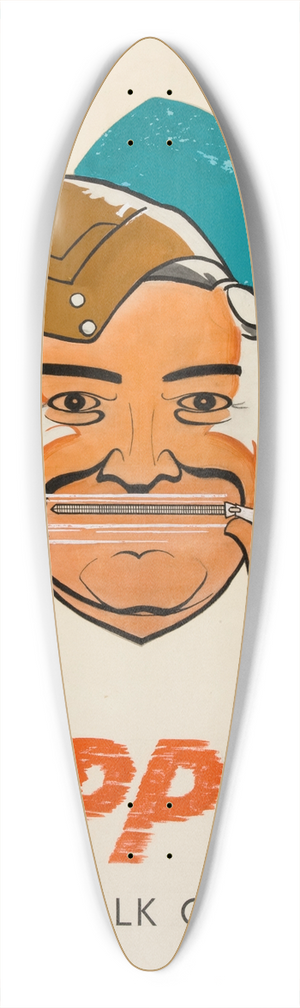 Radcliffe - Zipp it. Careless talk costs lives 39.3 inch art pintail longboard deck Radcliffe - Zipp it. Careless talk costs lives 39.3 inch art pintail longboard deck